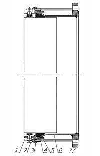 Муфта соединительная фланцевая ПФРК (фланец обжимной) с фиксацией DOMEX RKS-E - схема, спецификация