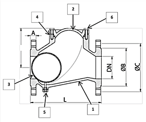Клапан обратный шаровый BPS 6538 - Устройство и материалы